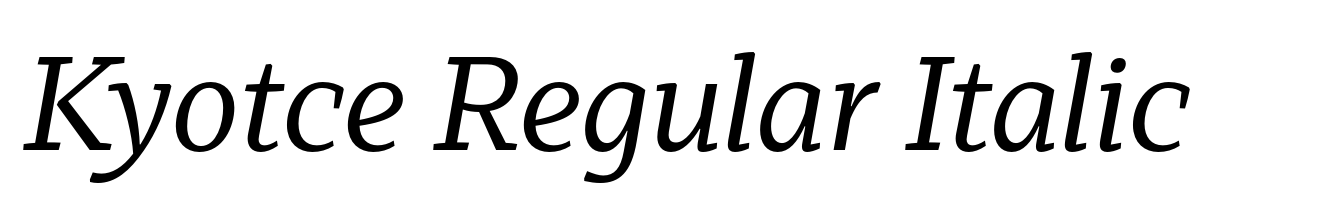 Kyotce Regular Italic